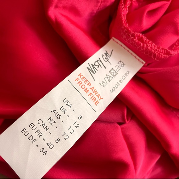 NWT Nasty Gal Diamante Strap Hot Pink Mini Dress - Picture 11 of 15